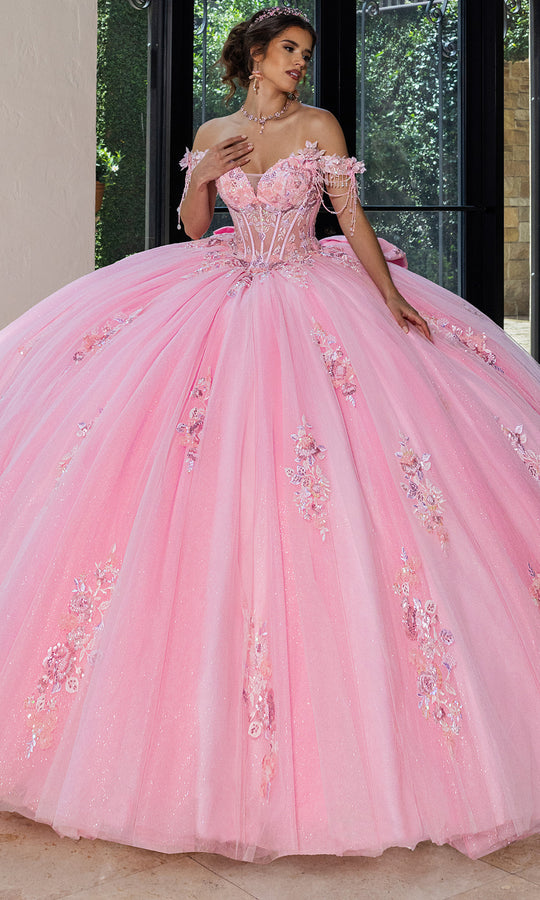 Rachel Allan RQ1184 - Floral Beaded Ball Gown