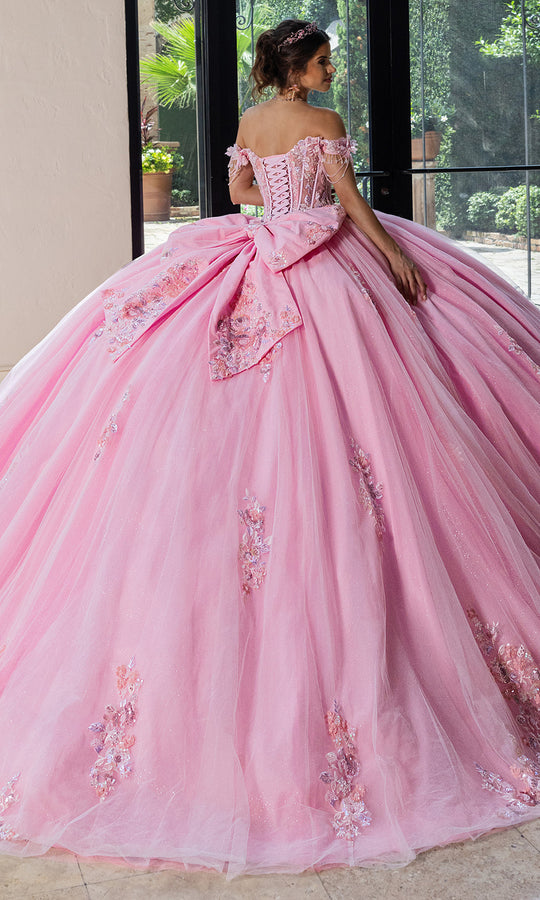 Rachel Allan RQ1184 - Floral Beaded Ball Gown