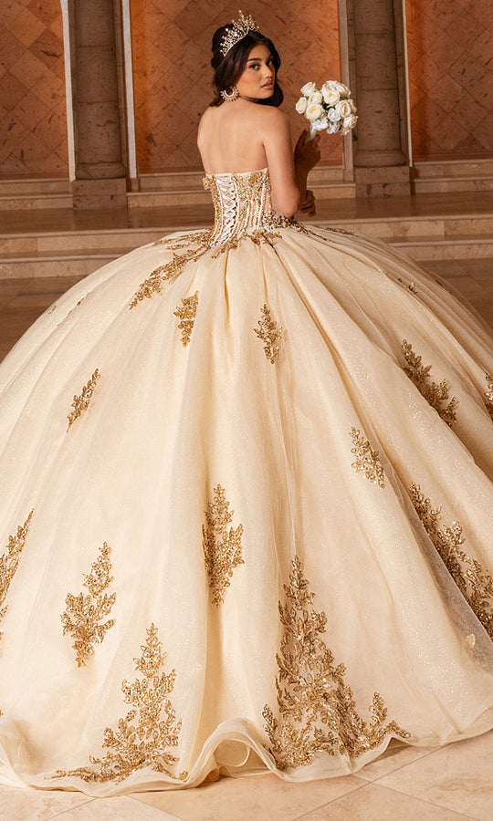 Rachel Allan RQ1186 - One Shoulder Beaded Ball Gown