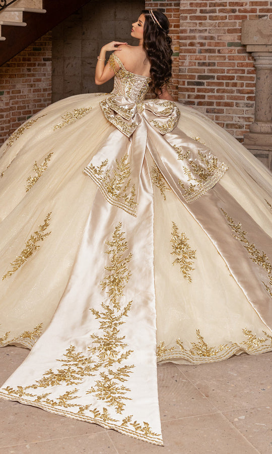 Rachel Allan RQ1187 - Off Shoulder Embroidered Ball Gown