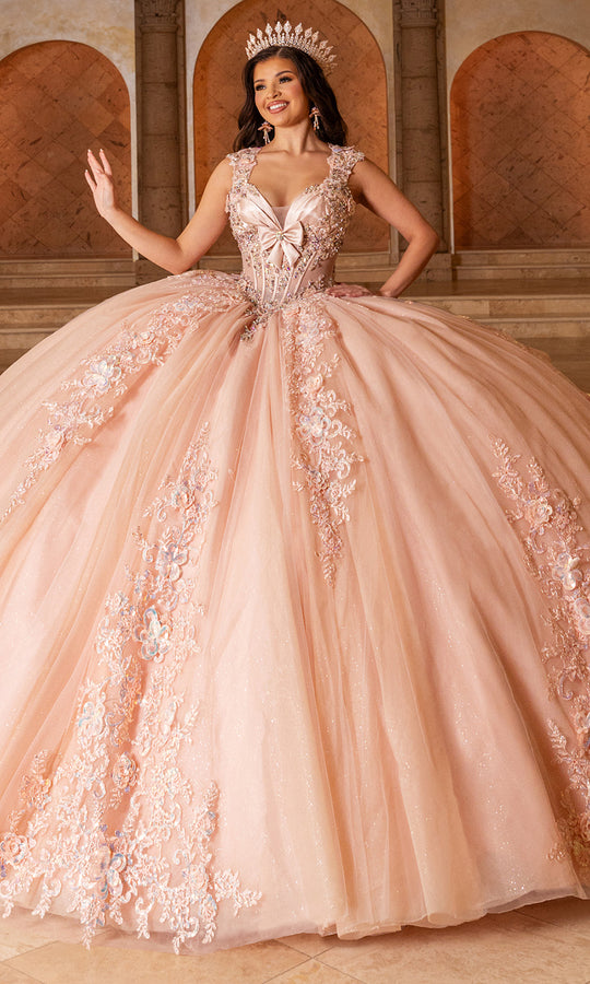 Rachel Allan RQ2244 - Floral Beaded Ball Gown