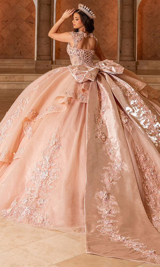 Rachel Allan RQ2244 - Floral Beaded Ball Gown