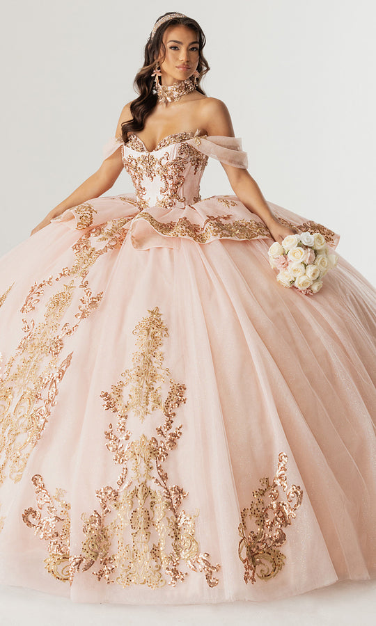 Rachel Allan RQ3175 - Embroidered Corset Ball Gown