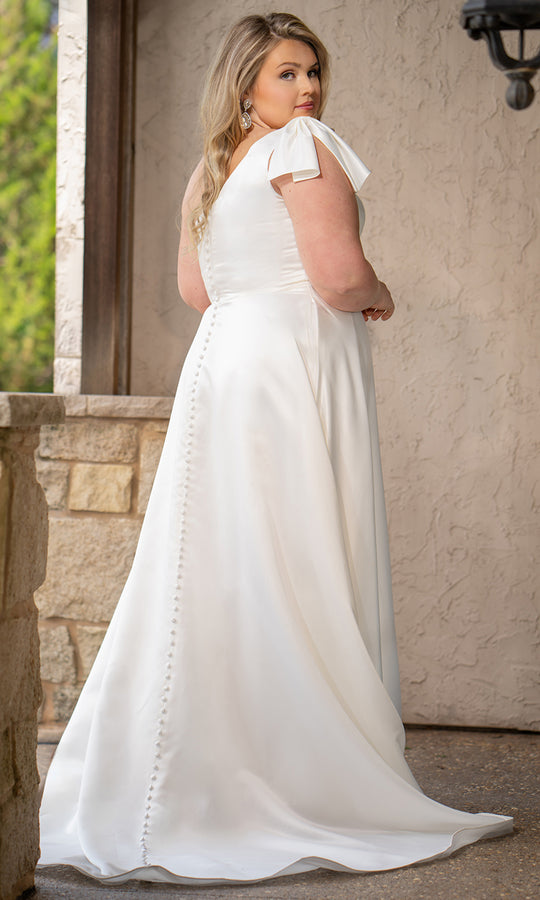 Sydney's Closet SC5355 - Satin One Shoulder A Line Gown