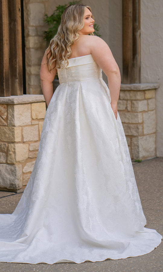 Sydney's Closet Bridal SC5362 - Brocade A?Line Wedding Gown