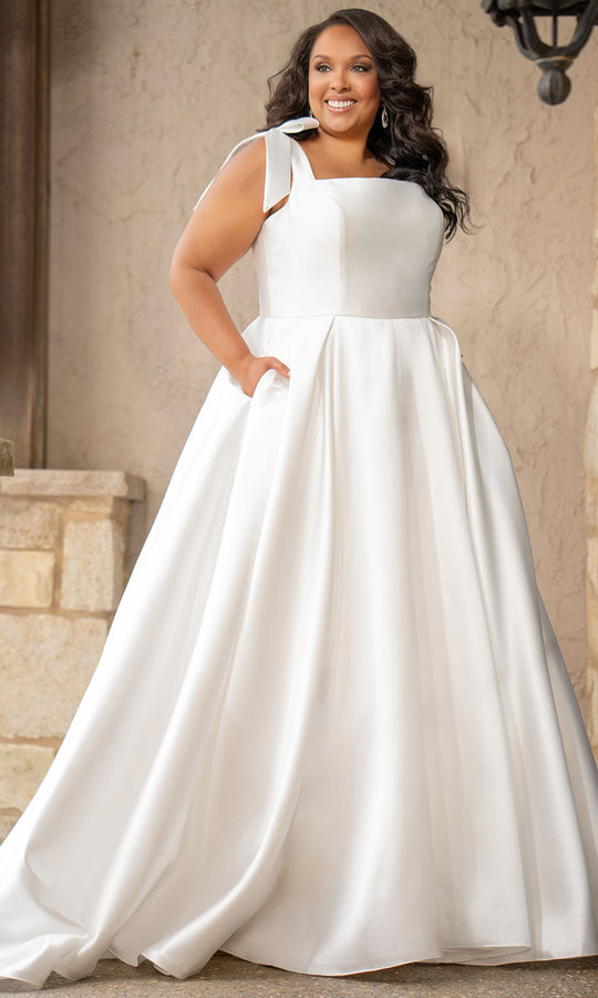 Sydney's Closet Bridal SC5365 - Mikado Satin A Line Wedding Gown