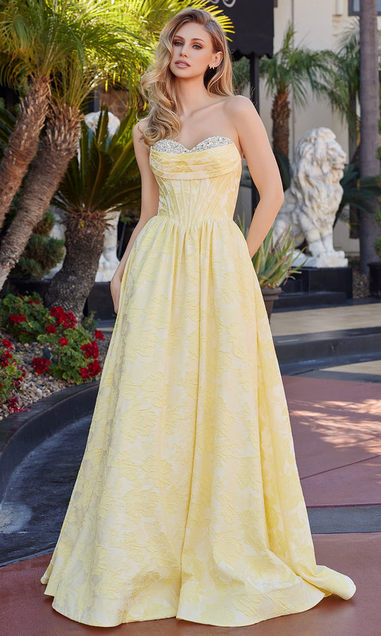 Nox Anabel T1912 - Strapless Jacquard Ball Gown