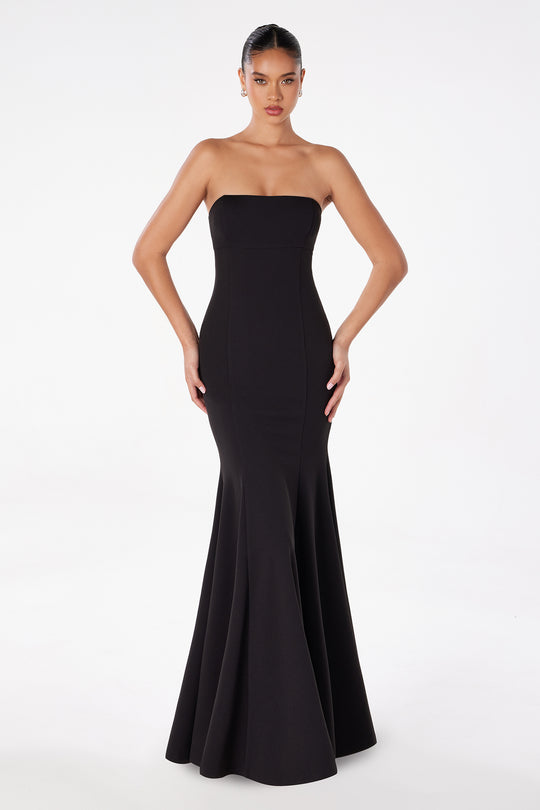 Ladivine T2010 - Strapless Lace Up Back Gown