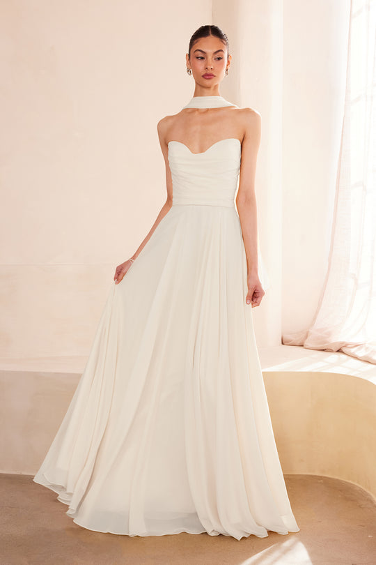 Amoris by Ladivine T703W - Sweetheart Chiffon Bridal Gown