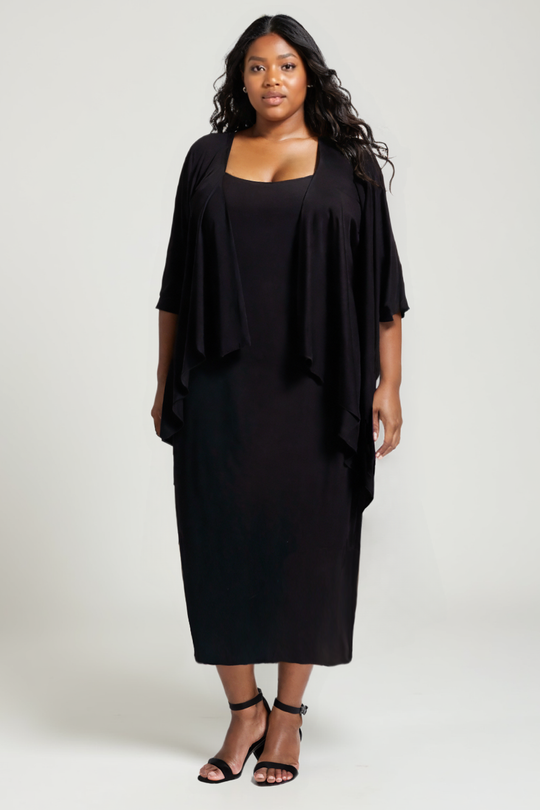 Amoris by Ladivine T9000 - Two-Piece Tea Length Formal Dress