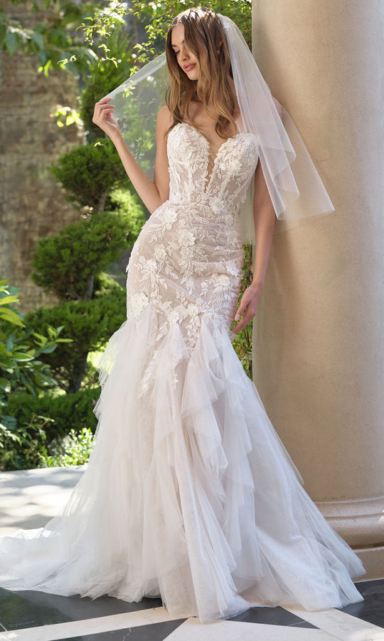 Andrea and Leo WL062 - Tiered Tulle Mermaid Wedding Dress