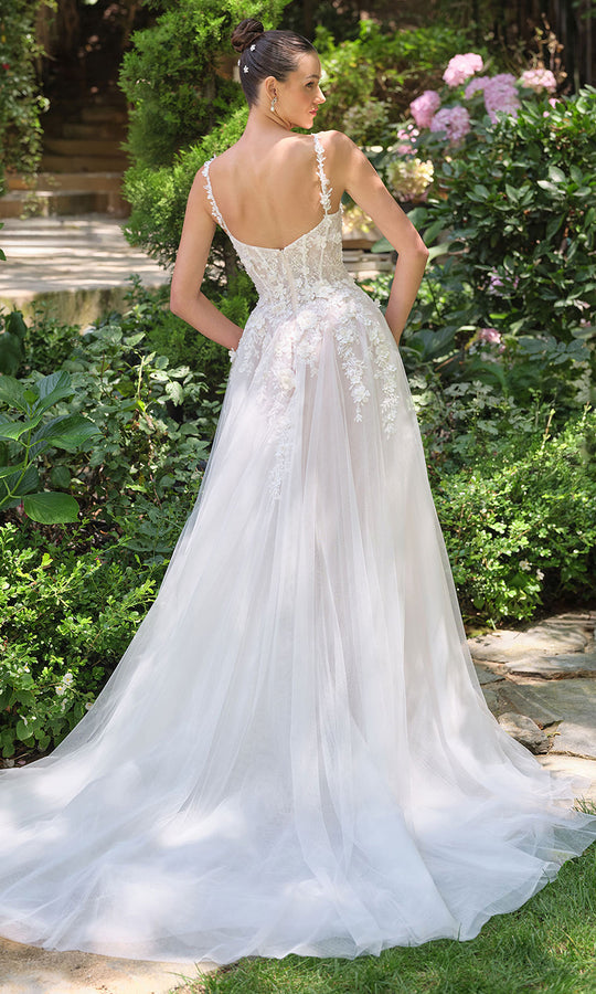 Andrea and Leo WL063 - Corset A-Line Bridal Gown with Slit