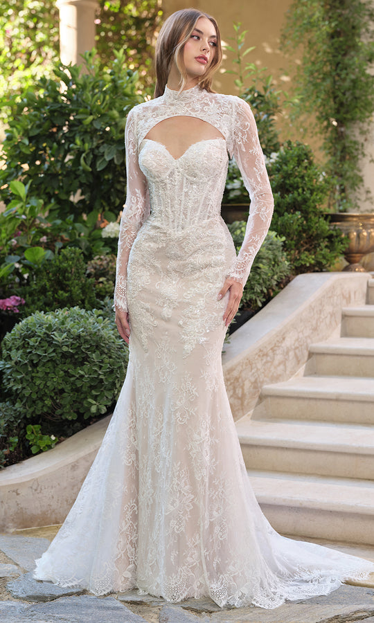 Andrea and Leo WL071 - Mermaid Wedding Dress with Bolero