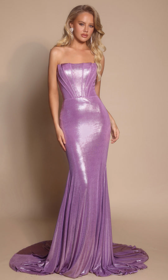 Portia and Scarlett XO097 - Strapless Shiny Mermaid Dress