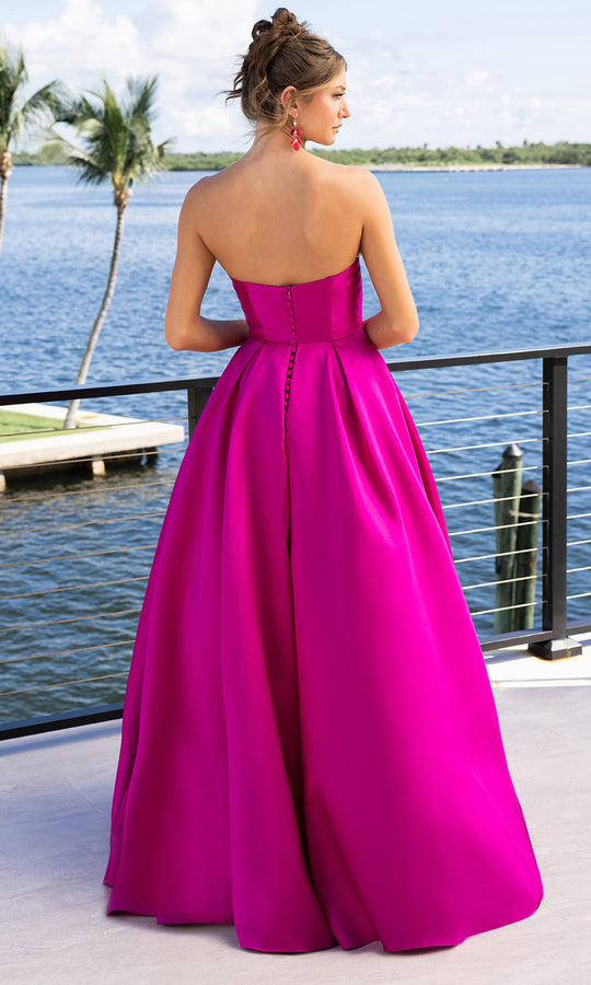 Portia and Scarlett XO110 - Vibrant Satin Sweetheart A-Line Gown