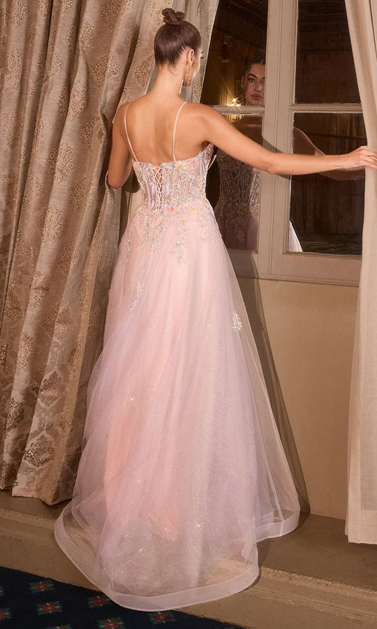 Andrea and Leo A1477 - Embellished Tulle Deep V-Neck Ballgown
