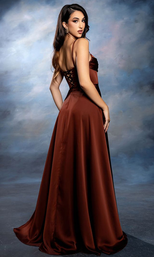 May Queen MQ2242 - Pleated Bodice Column Gown