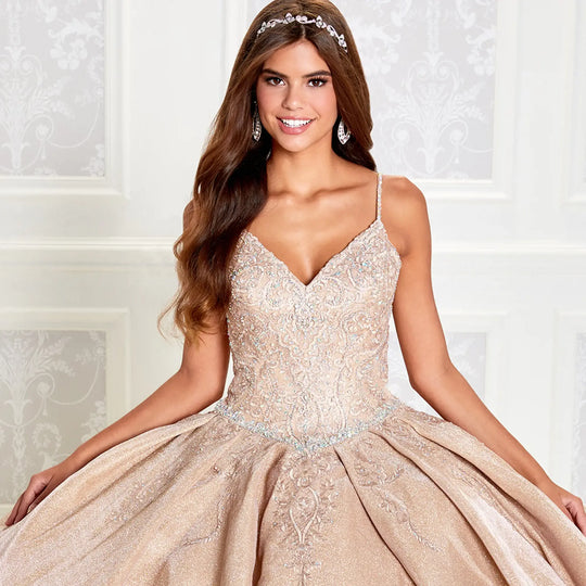 Princesa by Ariana Vara PR22141 - V-Neck Lace Ball Gown