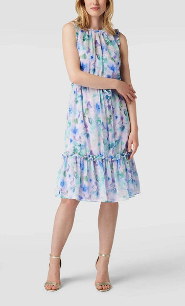 Adrianna Papell AP1D104710 - Ruffle Trim Floral Cocktail Dress  Couture  Candy