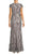 Adrianna Papell AP1E210106 - V Neck Sequin Embroidery Gown Special Occasion Dress