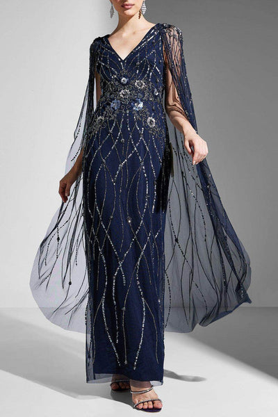 sachin and babi light blue dress Ariella — Luxury Couture Dress by BLINI main image 1