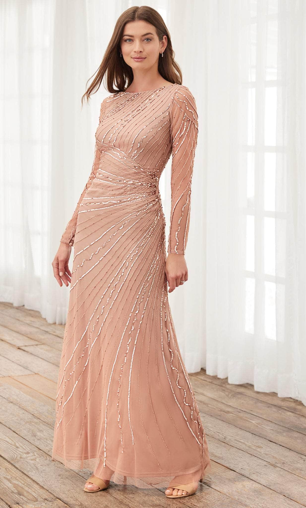 Adrianna Papell Platinum 40399 - Embellished Sheath Gown Couture Candy Adrianna Papell Platinum 40399 - Embellished Sheath Gown Couture Candy