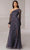 Adrianna Papell Platinum 40416 - One Shoulder Full Length Dress Winter Formals and Balls 0 / Gunmetal