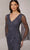 Adrianna Papell Platinum 40419 - V Neck Evening Gown Evening Dresses
