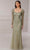 Adrianna Papell Platinum 40420 - Scoop Neck Gown Special Occasion Dress 0 / Sage