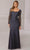 Adrianna Papell Platinum 40420 - Sequined Allover Trumpet Gown Evening Dresses 0 / Gunmetal