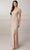 Adrianna Papell Platinum 40423 - Square Neck Dress with Slit Special Occasion Dress