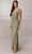 Adrianna Papell Platinum 40425 - Thick-Strapped Sequined Column Gown Prom Dresses
