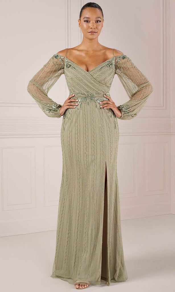 Adrianna Papell Platinum 40437 - Beaded Long Dress Couture Candy Adrianna Papell Platinum 40437 - Beaded Long Dress Couture Candy