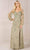Adrianna Papell Platinum 40440 - Long Sheath Dress Mother of the Bride Dresses 0 / Sage