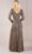 Adrianna Papell Platinum 40445 - Long Sleeve V-Neck Evening Dress Evening Dresses