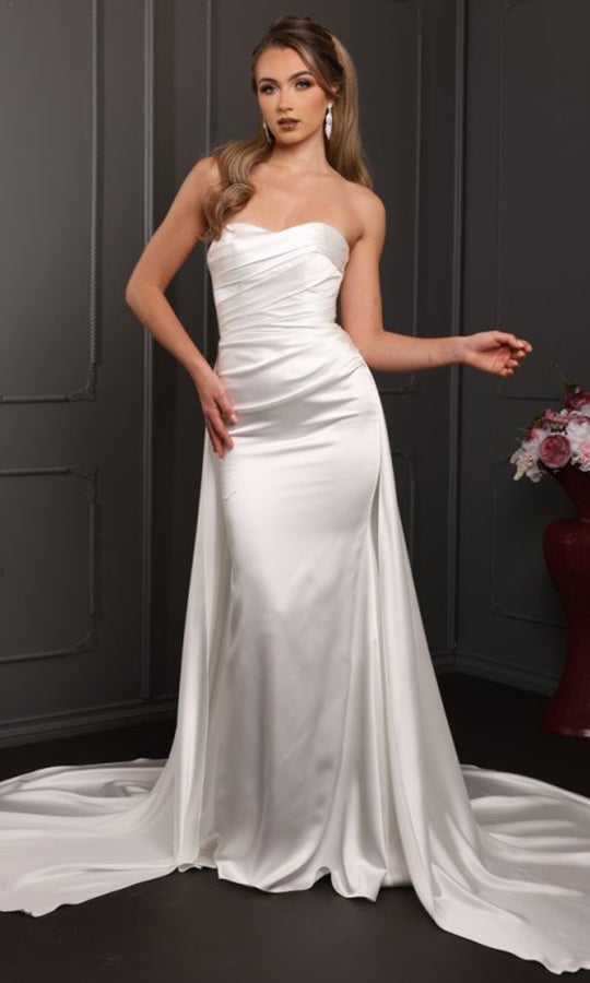 May Queen RQ8238 - Pleated Sweetheart Mermaid Wedding Gown