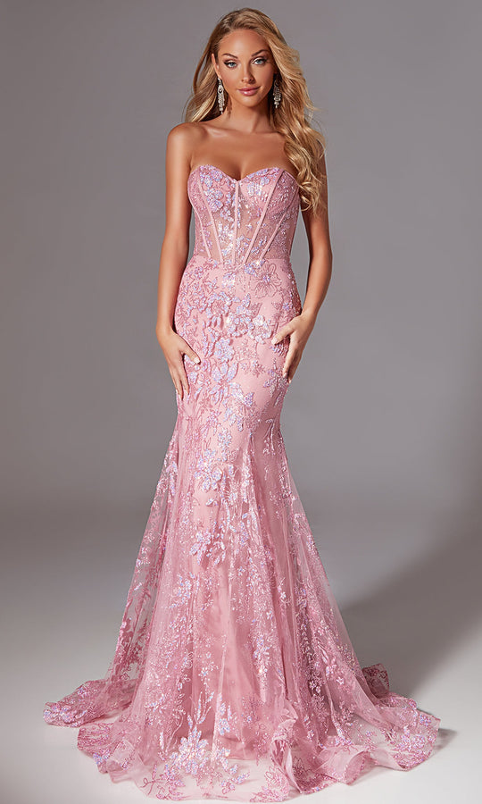 Aerie Couture 204 - Mermaid Gown with Floral Applique