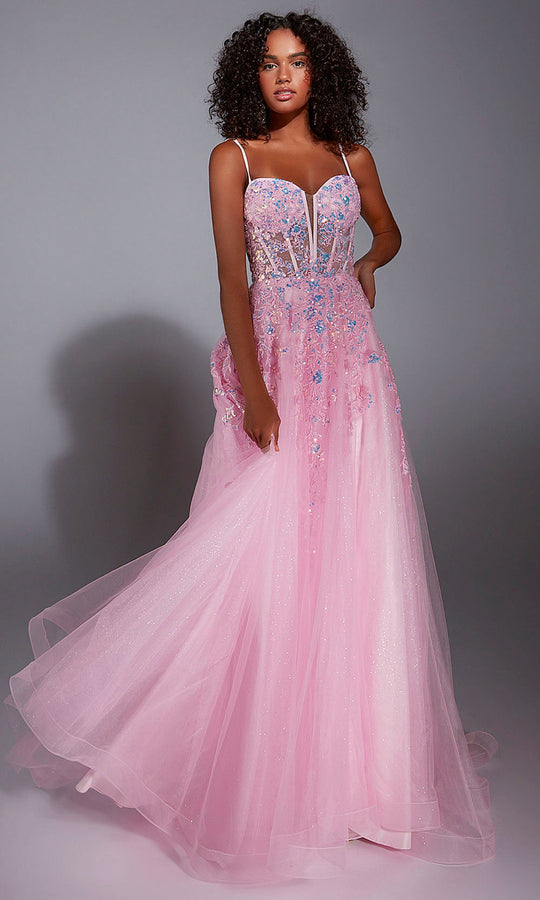 Aerie Couture 299 - Floral Bodice Gown With Layered Skirt