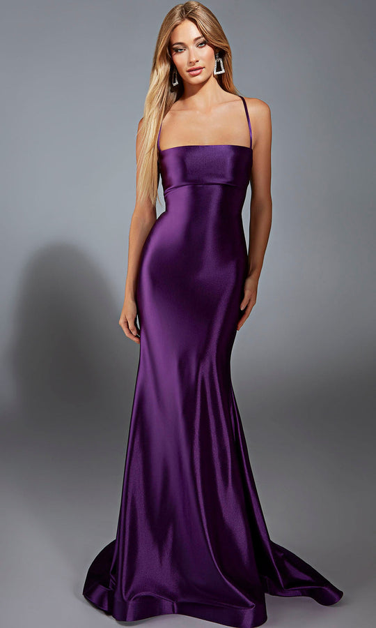 Aerie Couture 313 - Satin Mermaid Gown with Lace Up Back