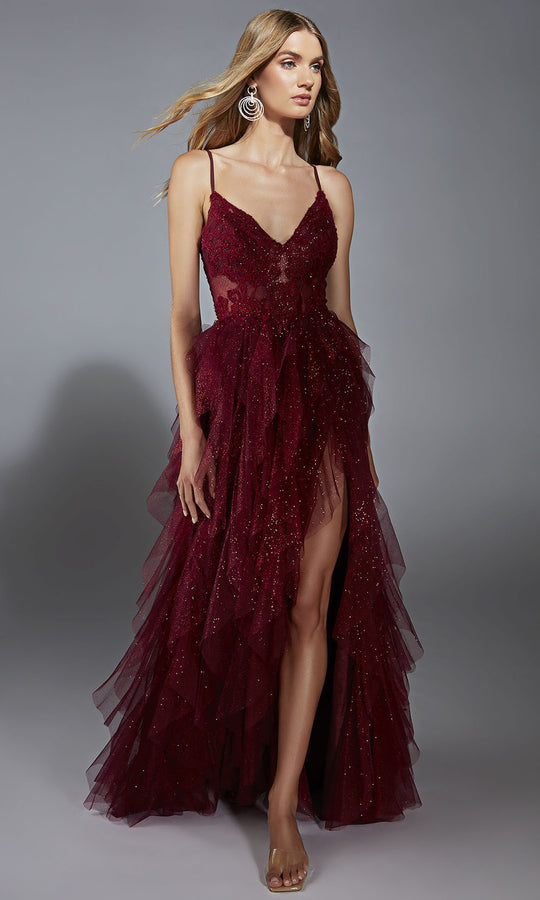 Aerie Couture 322 - Glitter Ruffle Gown with Lace Bodice