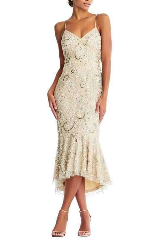 Aidan Mattox MD1E203330 - Jeweled Tea Length Evening Dress Special Occasion Dress