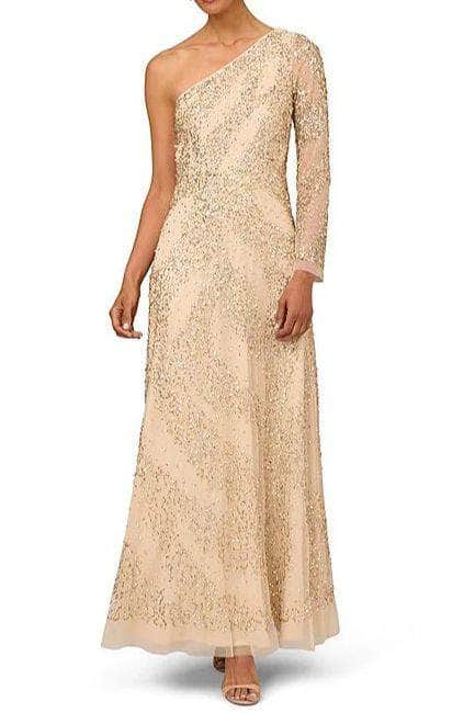 Aidan Mattox MD1E208423 - Long Sleeve Beaded Evening Dress Special Occasion Dress