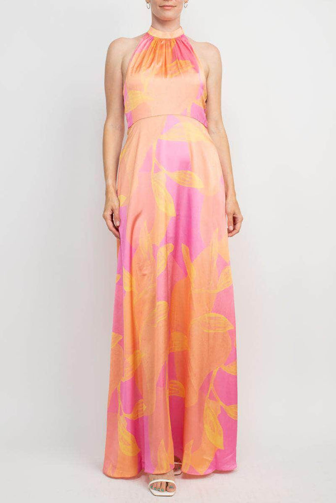 Aidan Mattox MN1E206693 - Sleeveless Halter Long Dress Aidan Mattox MN1E206693 - Sleeveless Halter Long Dress
