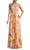 Aidan Mattox MN1E207237 - Coral Spaghetti Straps Long Dress Evening Dresses