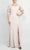 Alberto Makali 185715 - Applique Sleeve Evening Gown Special Occasion Dress 8 / Taupe