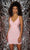 Aleta Couture 1013 - Sequin Cutout Back Dress Cocktail Dresses 000 / Red