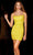 Aleta Couture 1046 - Embellished Sheath Cocktail Dress Cocktail Dresses 000 / Bright Yellow