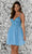 Aleta Couture 1064 - Beaded A-Line Cocktail Dress Homecoming Dresses 000 / Bright Sky