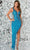 Aleta Couture 1072 - Beaded Asymmetrical Hem Gown Pageant Dresses 000 / Dark Turq