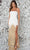Aleta Couture 1097 - Beaded Sleeveless Straight-Across Neck Prom Dress Special Occasion Dress 000 / Ivory/Gold